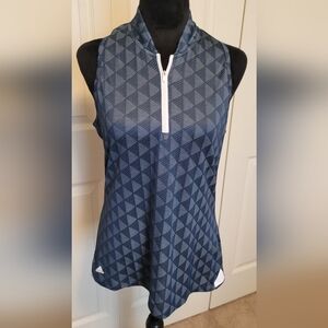 Adidas Primegreen HEAT.RDY Racerback Sleeveless Polo GOLF SIZE M Navy BLUE White